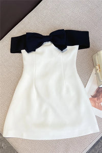 Robe Bustier Blanche et Noire