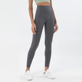 Legging gainant yoga gris vue de face
