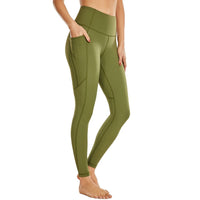 Legging gainant taille haute fitness vert kaki