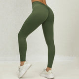 Legging Bresilien Anti Cellulite vert kaki, effet sculptant et confort optimal pour une silhouette affinée et stylée.