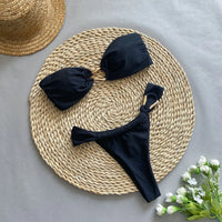 Bikini Bandeau Noir Femme
