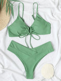 Maillot de Bain 2 Pièces Taille Haute