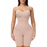 combinaison short beige