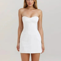 Robe Blanche Bustier Femme