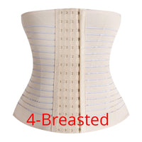 Gaine respirante beige grande taille avec fermeture à crochets pour une silhouette affinée et posture améliorée.