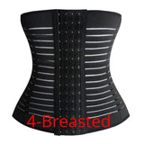 Gaine respirante noire grande taille avec fermeture quatre crochets pour silhouette lisse et posture améliorée.