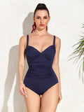 Maillot de Bain Une Pièce Grande Taille bleu nuit