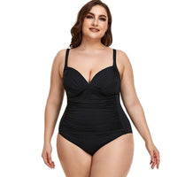 Maillot de Bain Une Pièce Grande Taille noir