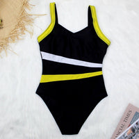 Maillot de Bain Vintage noir et jaune