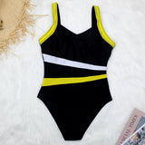 Maillot de Bain Vintage noir et jaune