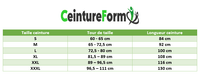 Guide des tailles ceinture top form