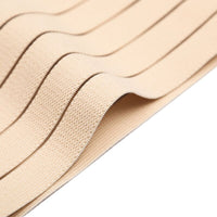 Culotte Gainante Push Up en microfibre beige, tissu extensible avec motif en bande pour confort et maintien optimal.