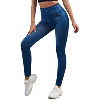 Jegging gainant bleu jean