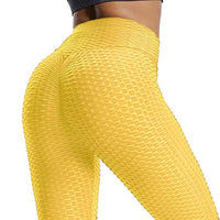Legging anti cellulite grande taille jaune