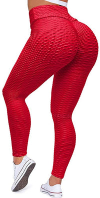 Legging anti cellulite grande taille rouge