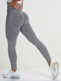 Legging anti cellulite push up fitness gym sport gris clair