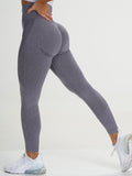 Legging anti cellulite push up fitness gym sport gris