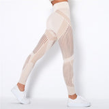 Legging compression anti cellulite femme beige