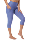 Legging court anti cellulite femme violet