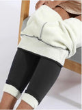 Legging gainant en moumoute noir