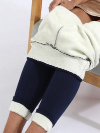 Legging gainant polaire bleu