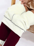Legging gainant polaire rouge