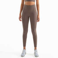 Legging gainant yoga marron beige
