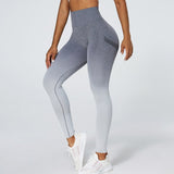 vue avant Legging minceur gainant gris et blanc