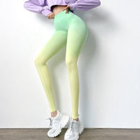 Legging minceur gainant jaune et vert clair
