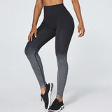 vue de face Legging minceur gainant noir et gris