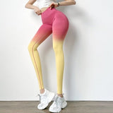 Legging minceur gainant jaune et rose