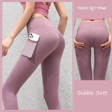 Legging minceur sport femme rose foncé