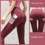 Legging minceur sport femme bordeau