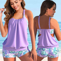 Maillot de bain cache ventre violet