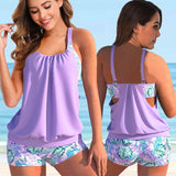 Maillot de bain cache ventre violet