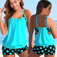 Maillot de bain cache ventre bleu clair