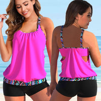 Maillot de bain cache ventre rose