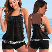 Maillot de bain cache ventre noir dentelle