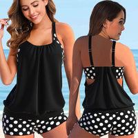 Maillot de bain cache ventre a pois