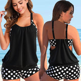 Maillot de bain cache ventre a pois