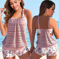 Maillot de bain cache ventre rose saumon