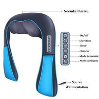 Gros plan sur la télécommande du Masseur Cervical Shiatsu