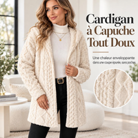 Cardigan Long Femme Velours Doublé Automne Hiver