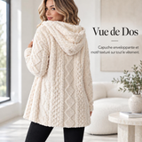 Cardigan Long Femme Velours Doublé Automne Hiver