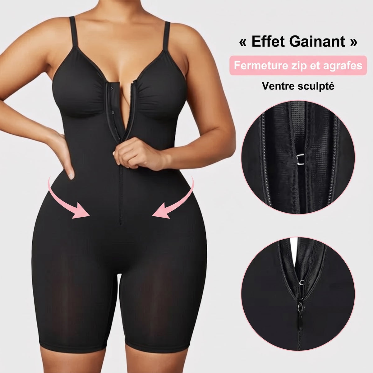 Combinaison Gainante Femme Fermeture Éclair Taille Fine