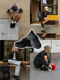 Baskets plateforme noires chunky design futuriste 10