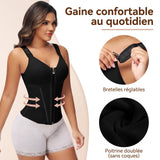 Corset Gaine Ventre Femme avec Zip et Armatures
