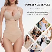 Culotte Gainante Taille Haute Double Couche avec String
