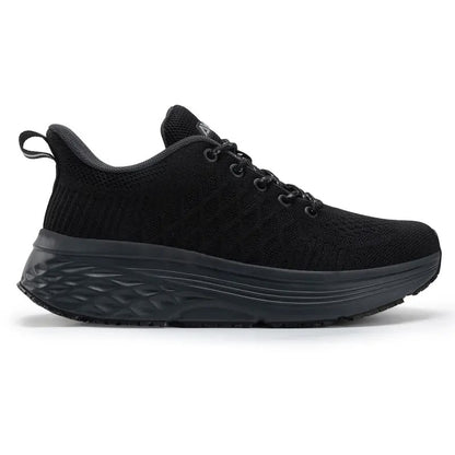 Baskets femme noires imperméables antidérapantes confortables – Gris