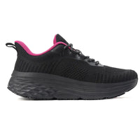 Baskets femme noires imperméables antidérapantes confortables – Rose